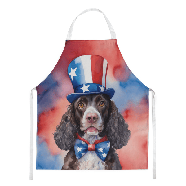 American Water Spaniel Patriotic American Apron - Darktower Media