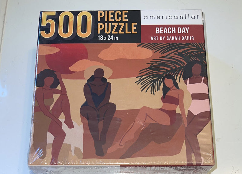 AmericanFlat Beach Day 500 Piece Jigsaw Puzzle 18x 24