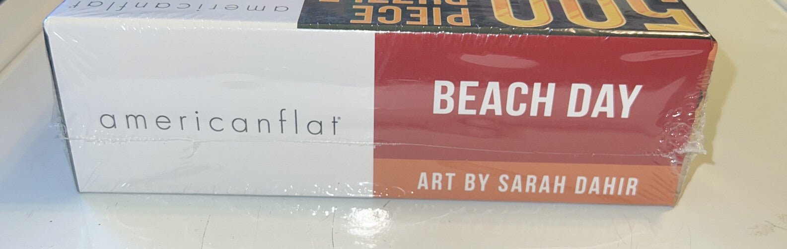 AmericanFlat Beach Day 500 Piece Jigsaw Puzzle 18x 24" Art By Sarah Dahir - Darktower Media