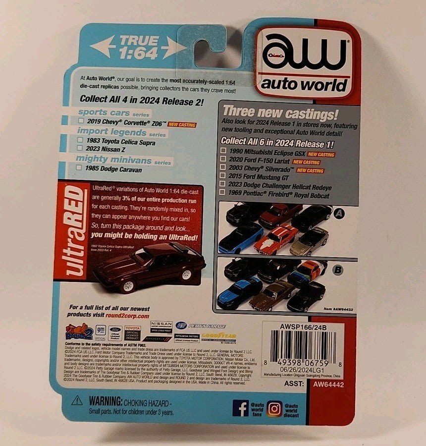 Auto World 1983 Toyota Celica Supra White Pace Car Long Beach 1:64 Die - cast w1s3 - Darktower Media