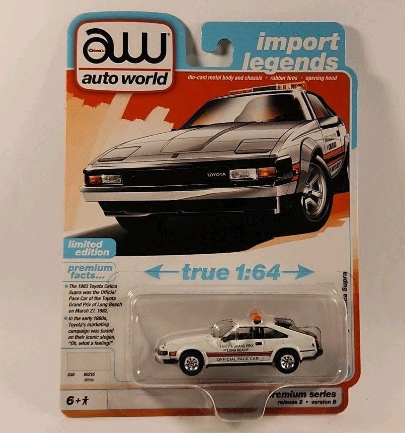 Auto World 1983 Toyota Celica Supra White Pace Car Long Beach 1:64 Die - cast w1s3 - Darktower Media