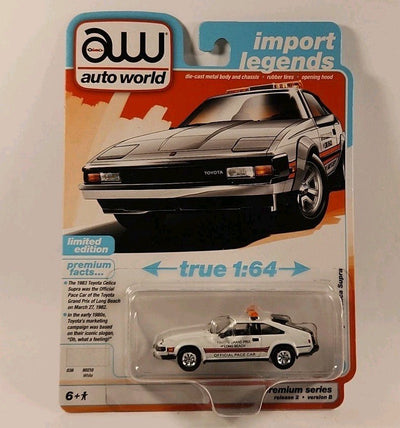 Auto World 1983 Toyota Celica Supra White Pace Car Long Beach 1:64 Die-cast w1s3