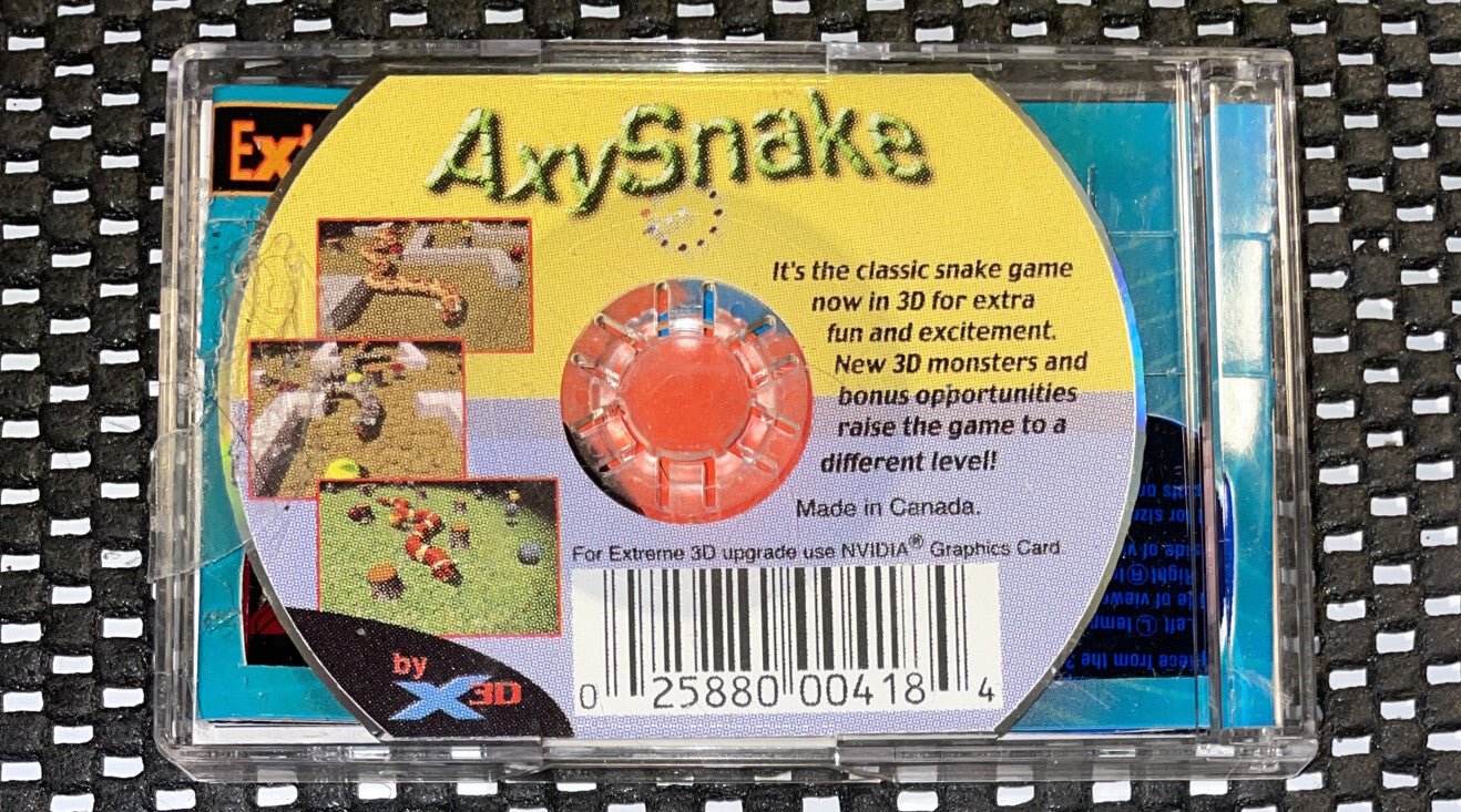 Axy Snake Mini CD - Rom Extreme 3D PC Games by X3D - Darktower Media