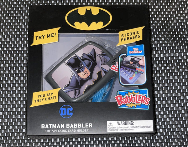 Babbler Batman Talking Keycard Holder with Lanyard 6 Iconic Phrases New - Darktower Media