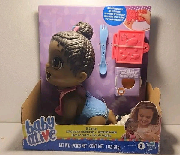 Baby Alive: Lil Snacks 5 - Inch Doll Black Hair, Brown Eyes African American - Darktower Media
