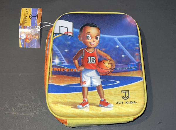 Back to School, Basketball Boy Insulated Lunch Box Bag, African American Kid - Darktower Media