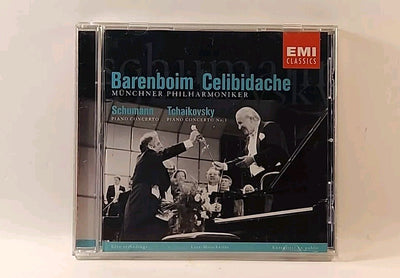 BARENBOIM & CELIBIDACHE: TCHAIKOVSKY SCHUMANN Piano Concerto 1 CD UK r1s4 480