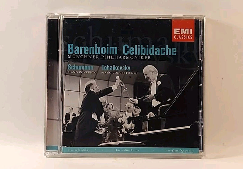 BARENBOIM & CELIBIDACHE: TCHAIKOVSKY SCHUMANN Piano Concerto 1 CD UK r1s4 480 - Darktower Media