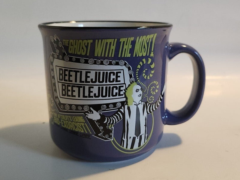 Beetlejuice Ghost With The Most Bio Exorcist Ceramic Camper Mug, 20 Ounces - Darktower Media