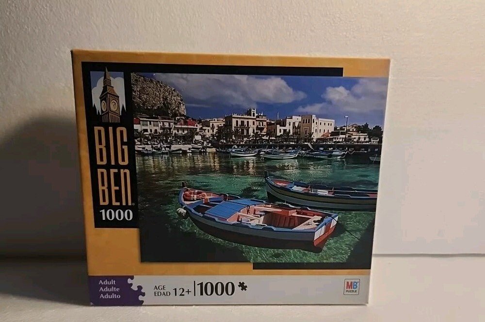 Big Ben Jigsaw Puzzle 1000 Pieces Harbor in Sicily, Italy NEW/SEALED 2008 USA - Darktower Media