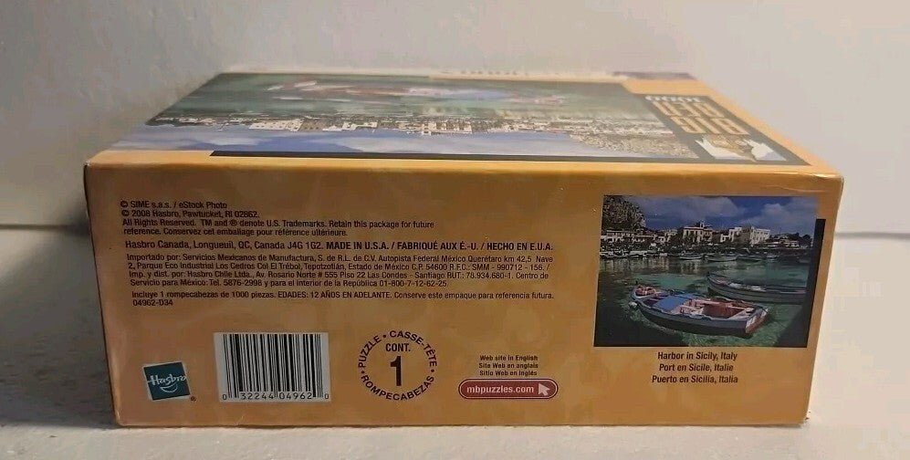 Big Ben Jigsaw Puzzle 1000 Pieces Harbor in Sicily, Italy NEW/SEALED 2008 USA - Darktower Media