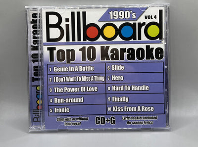 Billboard Top-10 Karaoke - 1990's Vol. 4 (10+10-song CD+G)  FREE 1ST CLASS SHIP