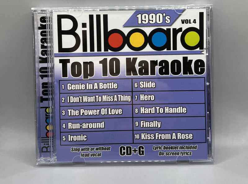 Billboard Top - 10 Karaoke - 1990's Vol. 4 (10+10 - song CD+G) FREE 1ST CLASS SHIP - Darktower Media