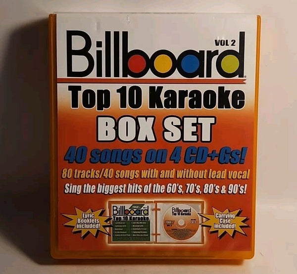 Billboard Top 10 Karaoke, Vol. 2 by Karaoke (4 CD Set, 2005, Sybersound) VG - Darktower Media