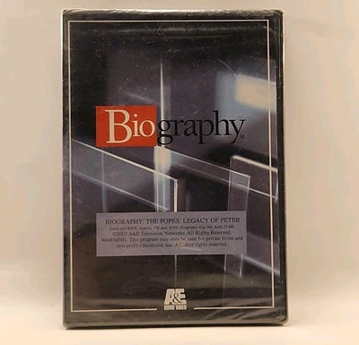 BIOGRAPHY The Popes Legacy of Peter the Apostle A&E DVD 2002 w1s2 1675
