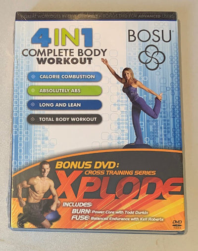 Bosu 4 In 1 Complete Body Workout + Xplode Bonus DVD Set  Brand New, Sealed