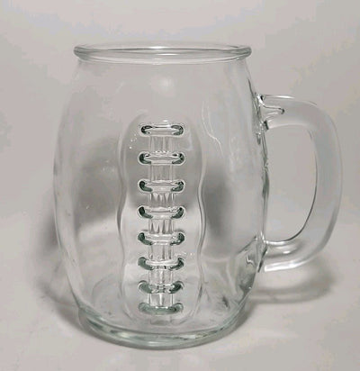 Brand New / XL Glass Football Shaped  Beer Mug  GL400