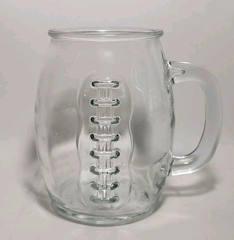 Brand New / XL Glass Football Shaped Beer Mug GL400 - Darktower Media