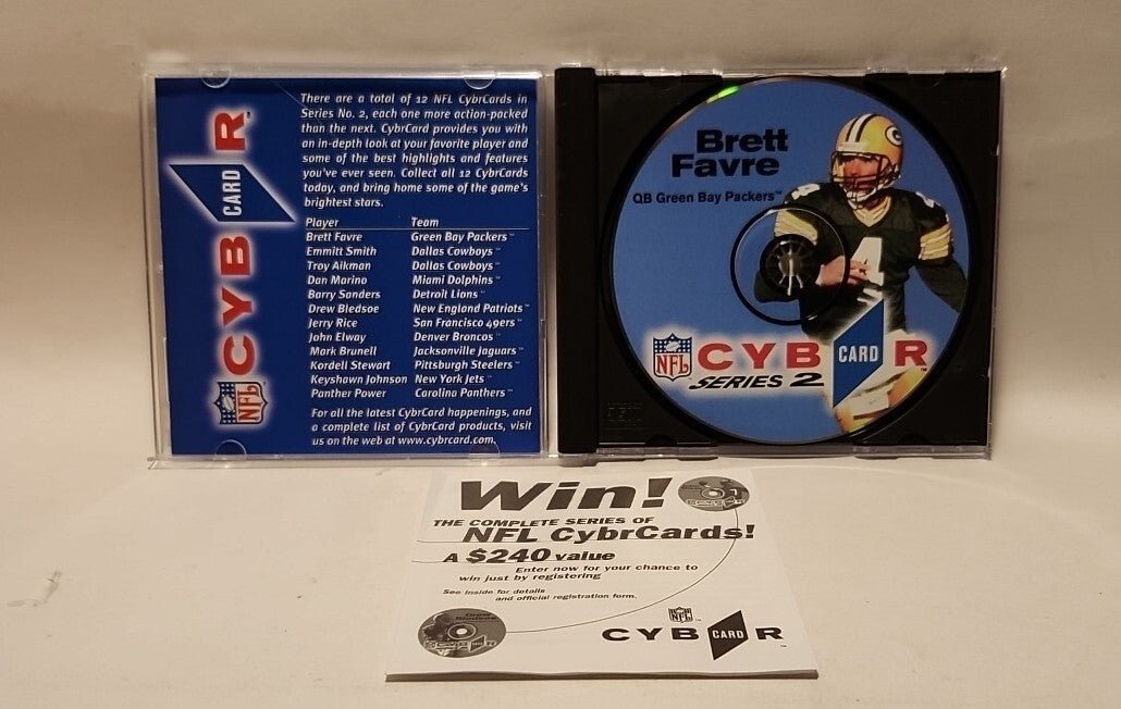 Brett Favre Cyber Card Series 2 CD - Rom Video Game NM - Darktower Media