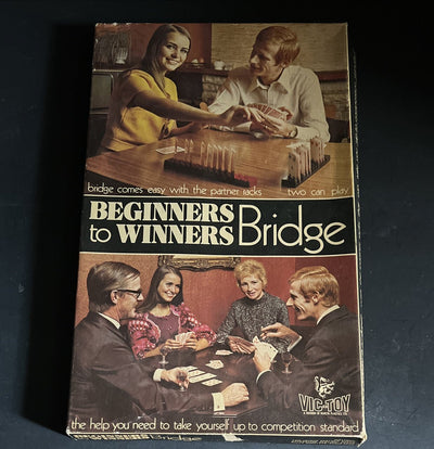 Bridge "Beginners to Winners"  Card Game Vintage 1972 Vic-Toy Nice & Complete