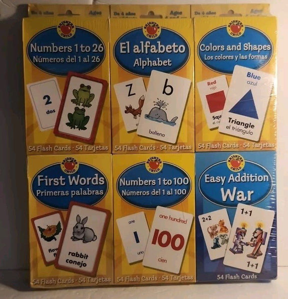 Brighter Child Flash Cards – 54 Cards Ages 5 & Up NEW 6 - Pack - Darktower Media