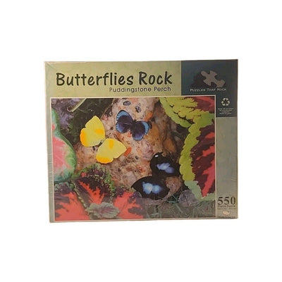 Butterflies Rock- Puddingstone Perch- 550 Pc- Puzzles That Rock NIB w1s3 2448