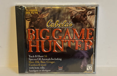 Cabela’s Big Game Hunter PC Cd WIN 95/98 Head Games Sealed 1999 USA Jewel Case
