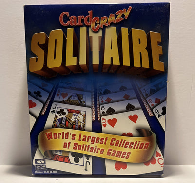 Card Crazy Solitaire VINTAGE PC GAME/SOFTWARE Big Box Factory Sealed Win 95/98