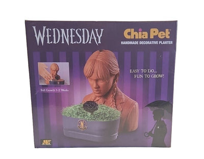 Chia Pet Wednesday with Seed Pack Decorative Pottery Planter The Addams Family