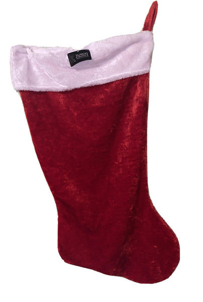 Christmas Stocking, Red with Faux Fur Cuff, 34