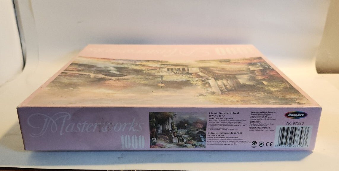 Classic Garden Retreat 1000 Piece Puzzle 18x26 Rose Art Masterworks NIB - Darktower Media