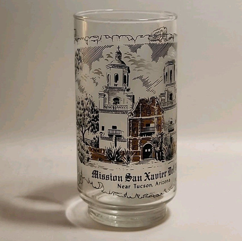 Coca Cola Historical Mission Series Glass San Xavier Del Bar Near Tucson gl108 - Darktower Media