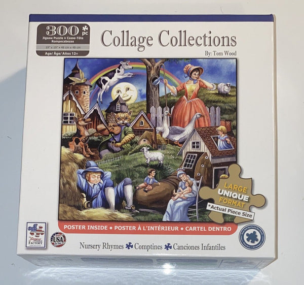 Collage Collections Nursery Rhymes by Tom Wood 300pc 19x19 Jigsaw Puzzle / NEW - Darktower Media