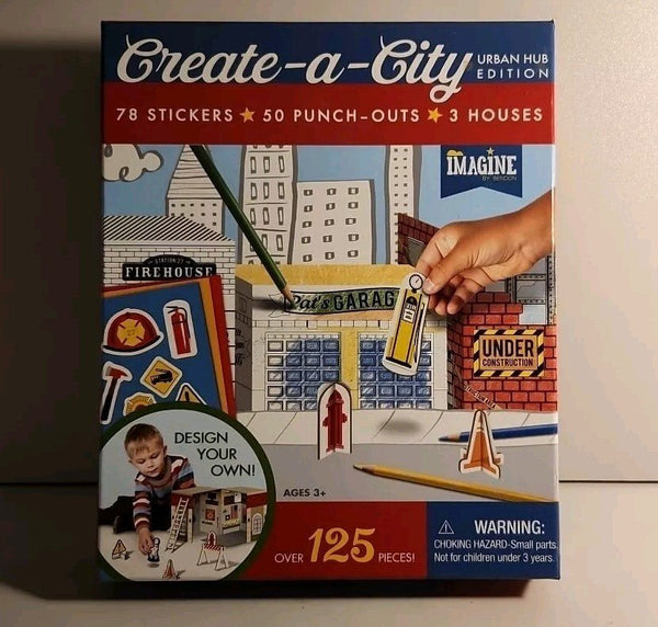 Create - a - City Urban Hub Edition 78 Stickers 50 Punch Outs 3 Houses - Darktower Media