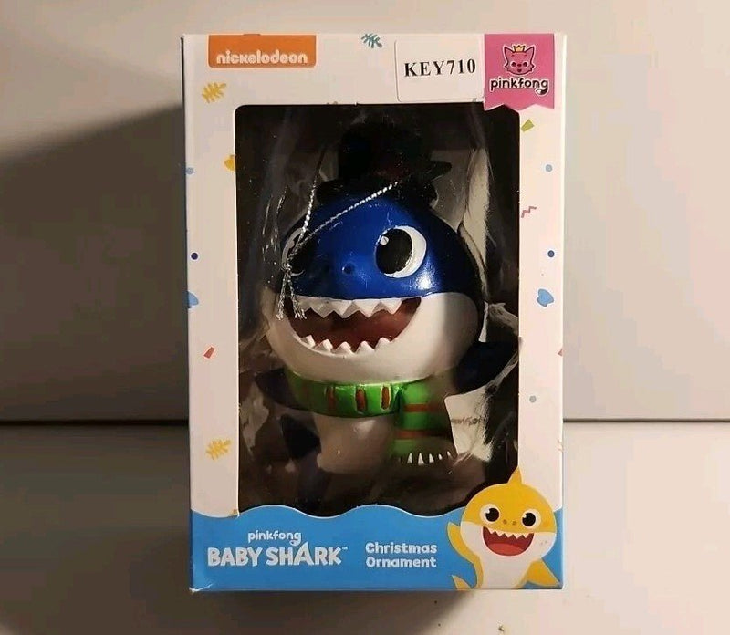 Daddy Shark Christmas Tree Ornament - Kurt Adler - Pink Fong Baby Shark - Darktower Media