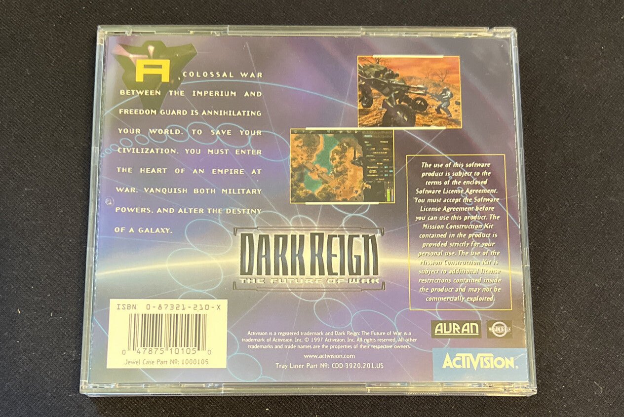 Dark Reign The Future of War Windows 95 PC CD - ROM Near Mint - Darktower Media