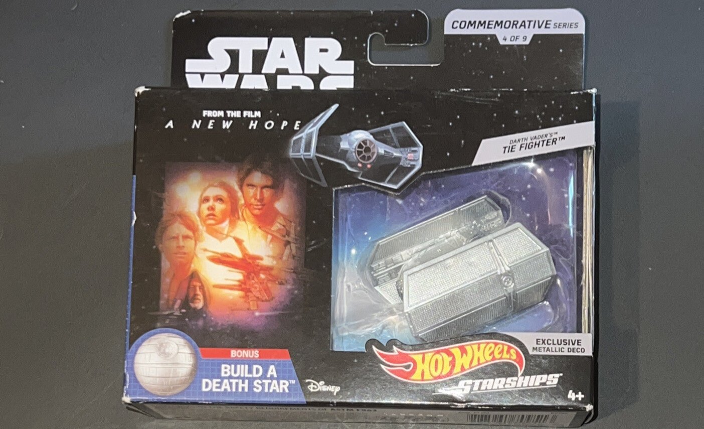 Darth Vader's Tie Fighter Star Wars Commemorative Starships Hot Wheels 2019 Toy - Darktower Media