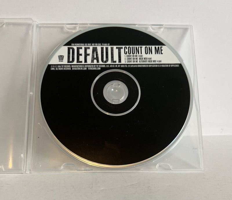 Default - Count on Me Promotional ONLY CD Single Near Mint No artwork - Darktower Media