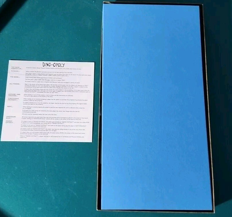 Dino - Opoly Monopoly Board Game *Complete Set* with instructions - Darktower Media