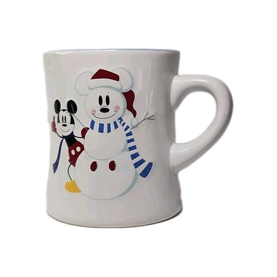 Disney, Christmas, Mickey Mouse with Snowman Coffee Mug EUC g500