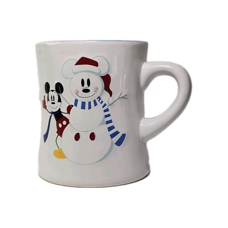 Disney, Christmas, Mickey Mouse with Snowman Coffee Mug EUC g500 - Darktower Media