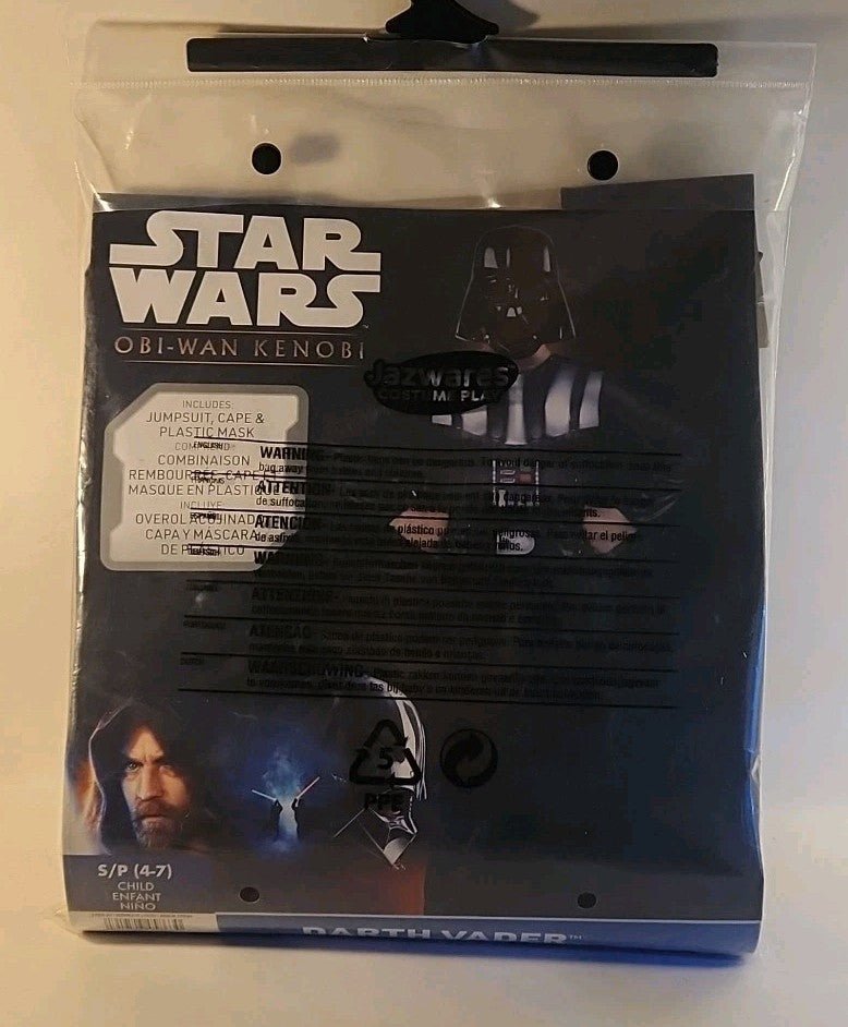Disney Star Wars Obi - Wan Kenobi - Darth Vader Costume Childs Small 4 - 7 NWT c38 - Darktower Media