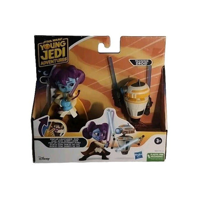 Disney Star Wars Pop-Up Lightsaber Duel, Lys Solay & Training Droid 4” Figures