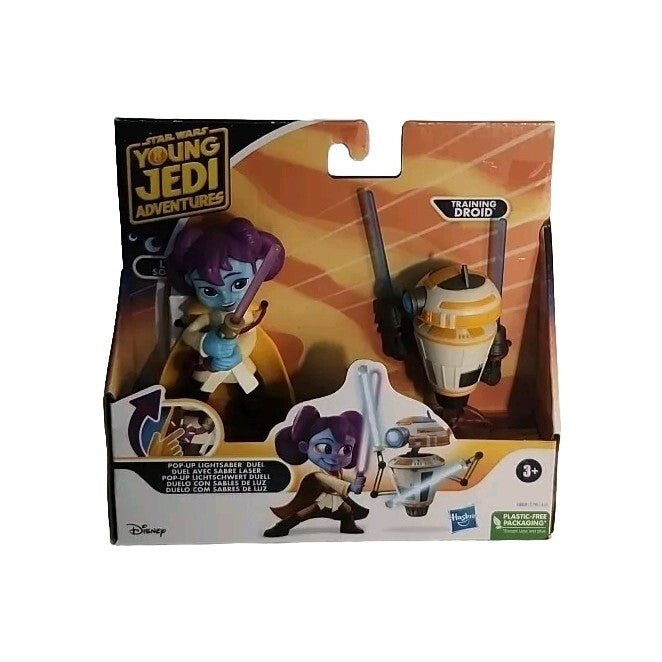 Disney Star Wars Pop - Up Lightsaber Duel, Lys Solay & Training Droid 4” Figures - Darktower Media