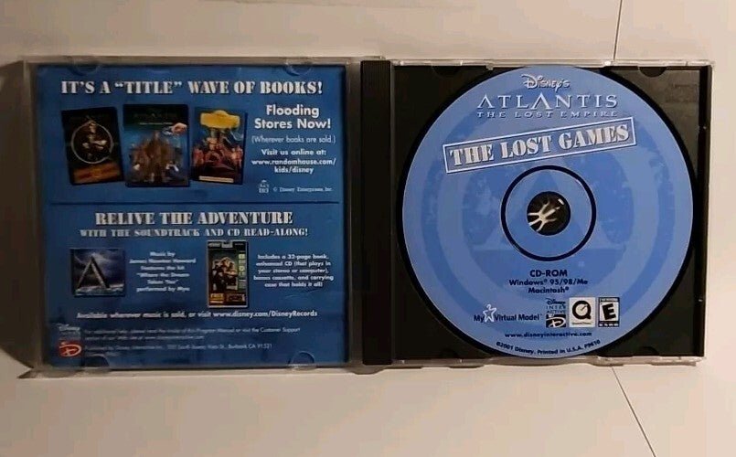 Disney's Atlantis: The Lost Games (PC Windows/Mac CD - ROM, 2001) NM USA - Darktower Media