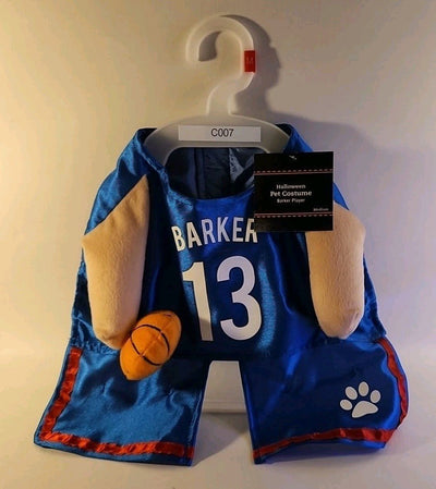 Dog Cat Pet Halloween Costume Basketball Player "Barker" Size Sm Med NWT C006