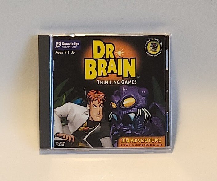 Dr. Brain Thinking Games IQ Adventure PC Video Game (CD - ROM, 1998) Win 95/98 - Darktower Media