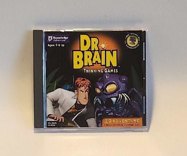 Dr. Brain Thinking Games IQ Adventure PC Video Game (CD - ROM, 1998) Win 95/98 - Darktower Media