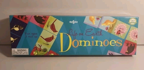 eeboo Life on Earth Kids Dominoes Game Toddler Learning Fun Complete - 28pc - Darktower Media
