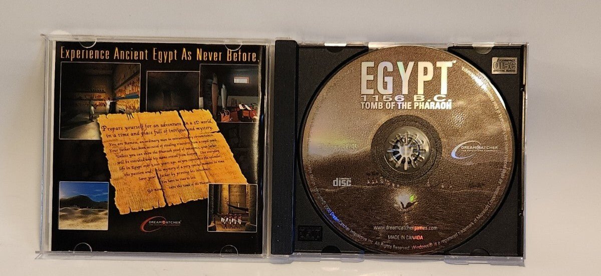 Egypt 1156 B.C. "Tomb of the Pharaoh" (PC CD - ROM GAME) 2001 Puzzles Win95 - Darktower Media